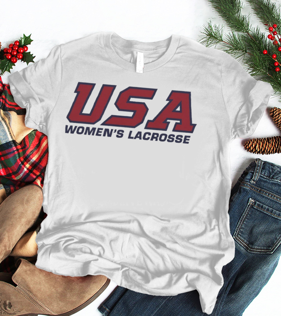 USA Women's Lacrosse Team Red Blue T-Shirt