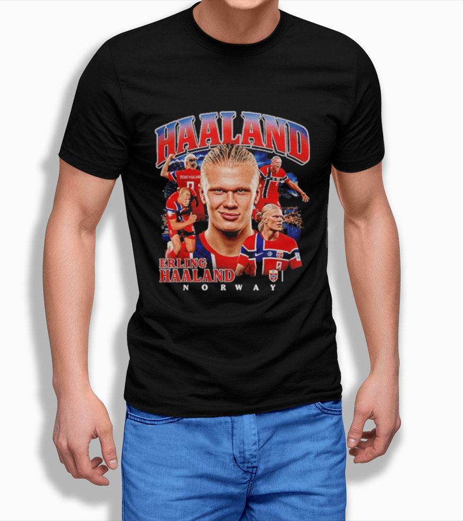 HAALAND Norway Erling Haaland Football Star T-Shirt