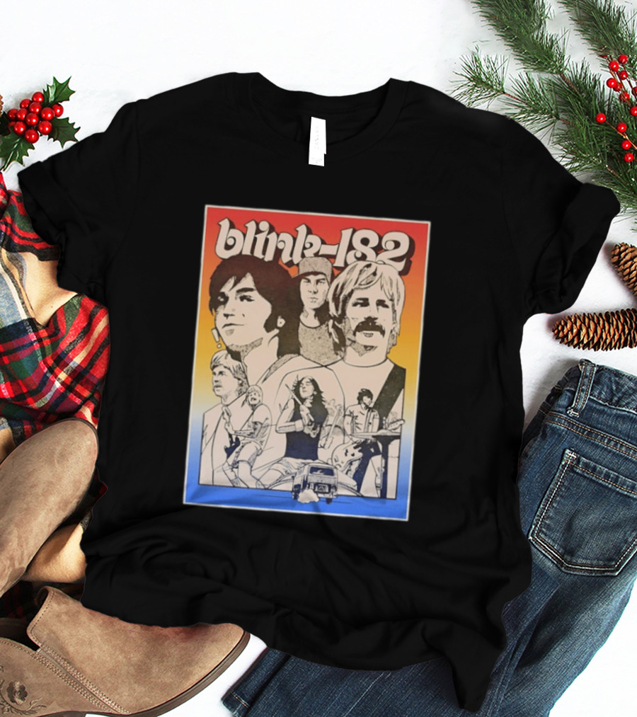 Blink 182 Band Members Pop Punk Collage T-Shirt