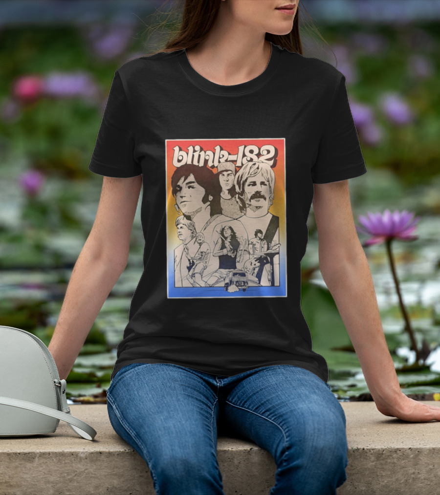 Blink 182 Band Members Pop Punk Collage T-Shirt