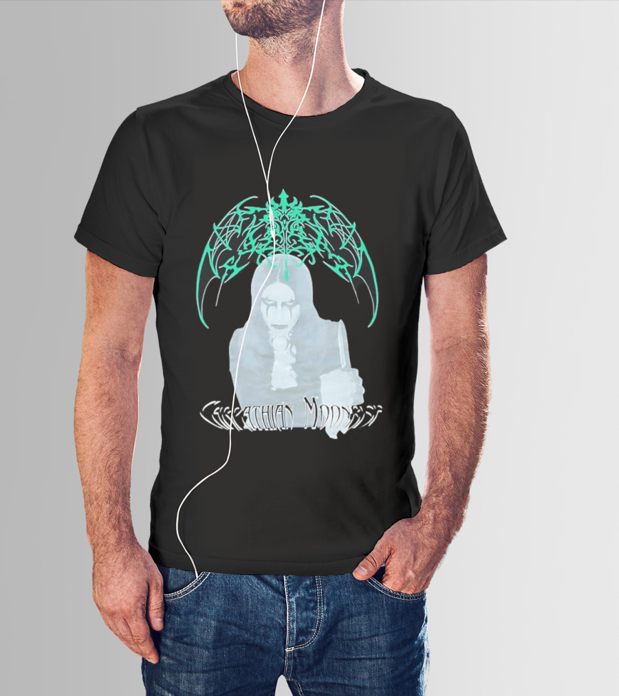 Carpathian Moonrise Hooded Figure With Knife Metal Band T-Shirt