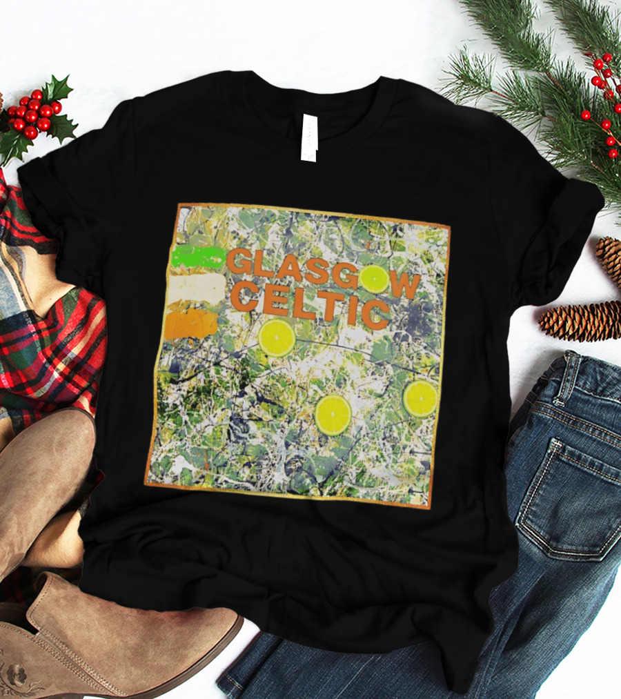 Glasgow Celtic Lime Splash Art With Citrus Accents T-Shirt
