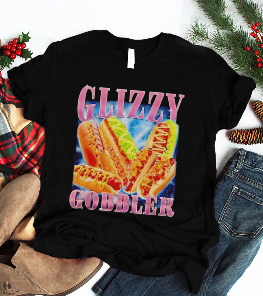 Glizzy Gobbler Hot Dogs Space Galaxy Food Extravaganza T-Shirt