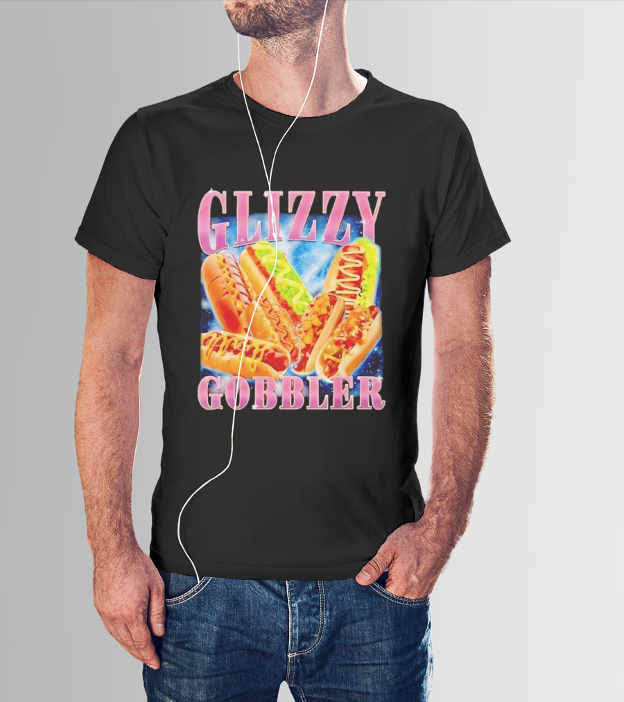 Glizzy Gobbler Hot Dogs Space Galaxy Food Extravaganza T-Shirt