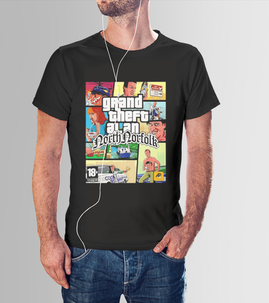 Grand Theft Alan North Norfolk Steve Coogan T-Shirt