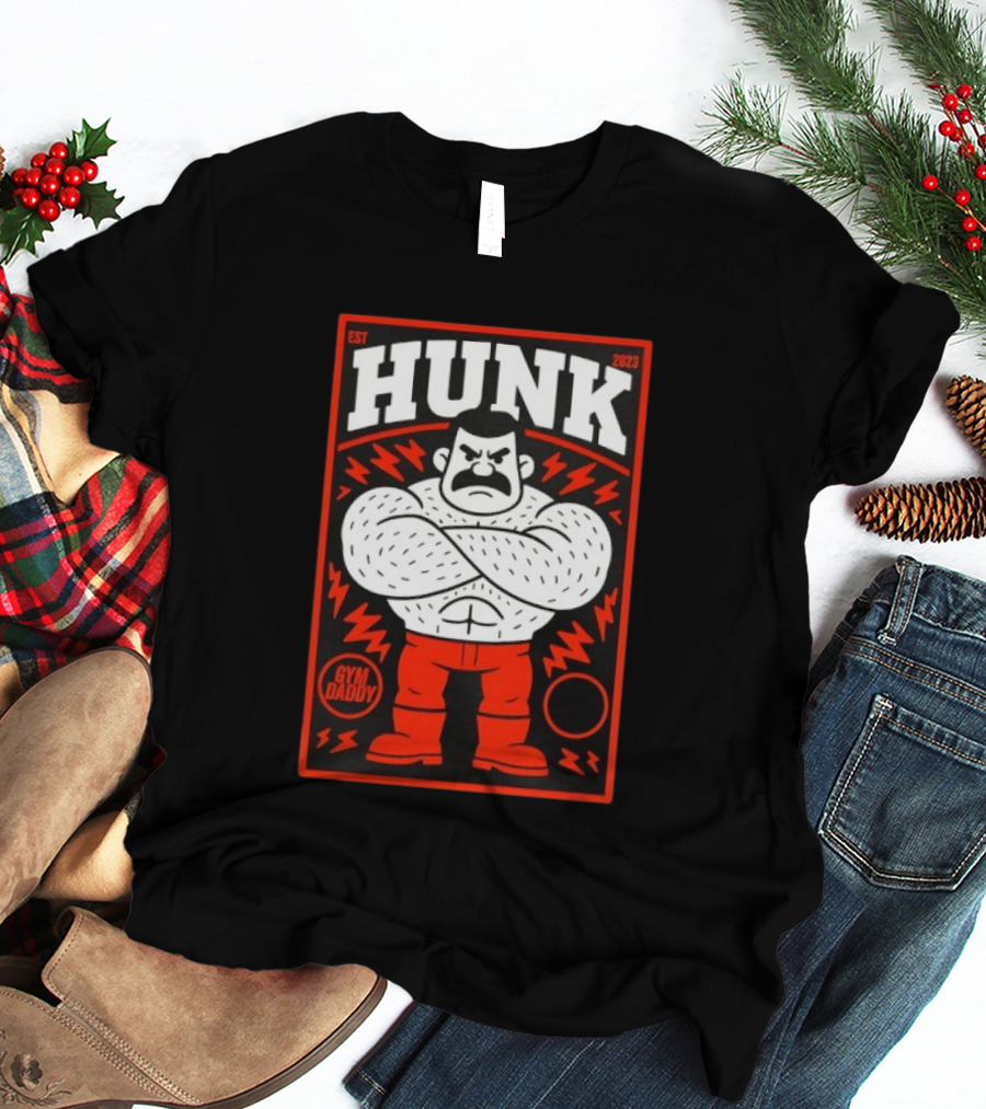 Hunk Est 2023 Gym Daddy Muscle Man T-Shirt