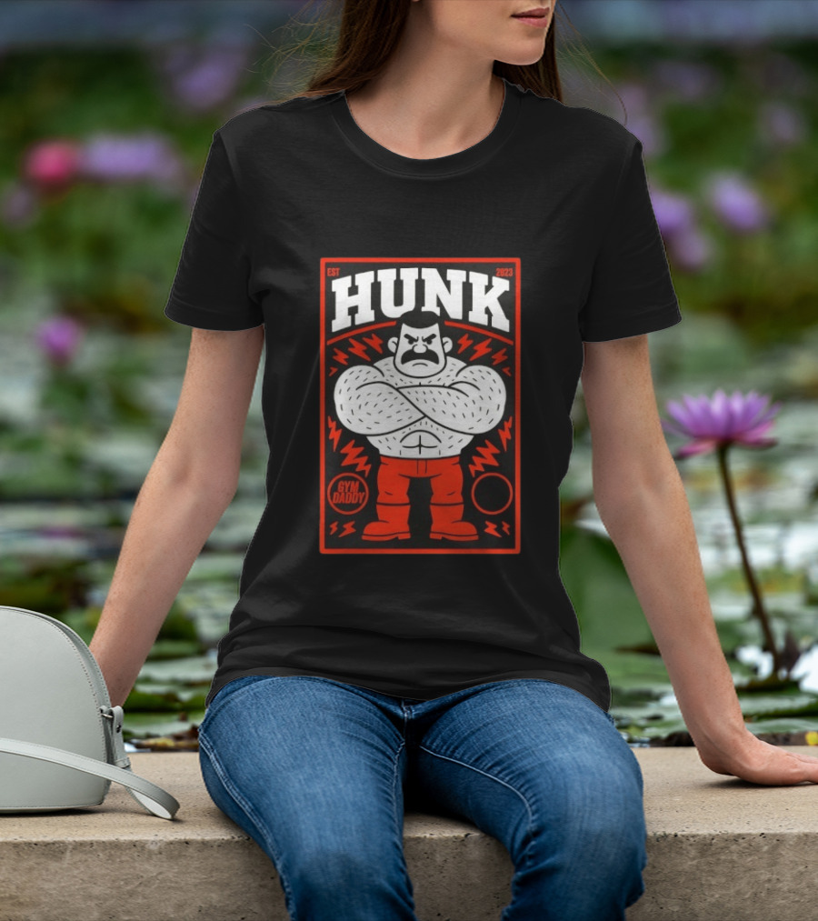 Hunk Est 2023 Gym Daddy Muscle Man T-Shirt