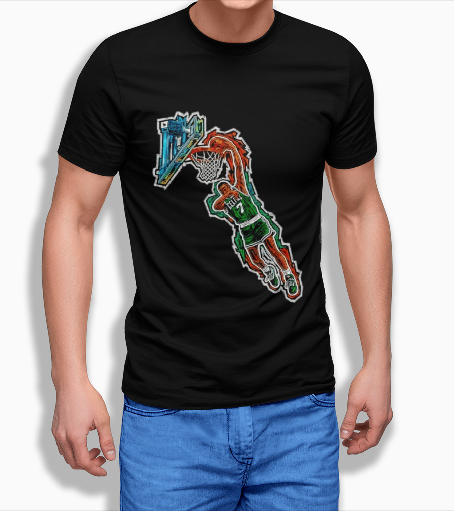Jaylen Brown Celtics Dunk NBA Basketball 7 T-Shirt