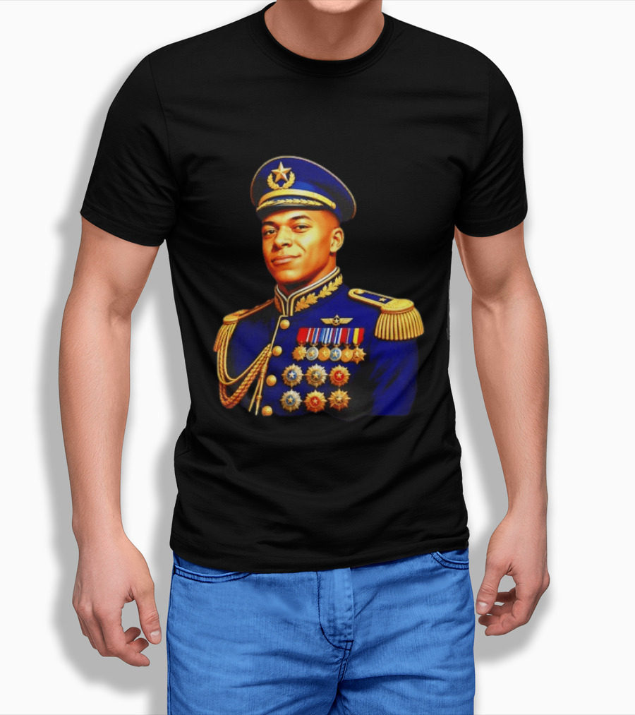 Kylian Mbappe Dictator Paris Saint Germain Military Uniform T-Shirt