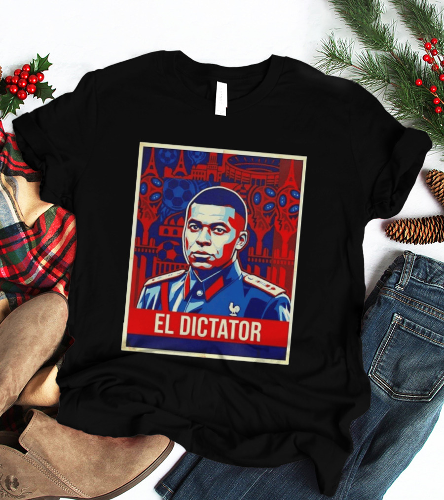 Kylian Mbappe El Dictator Paris Saint Germain Art Deco T-Shirt