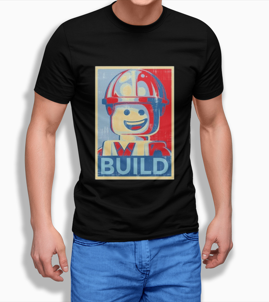 Lego Minifigure Build Distressed T-Shirt