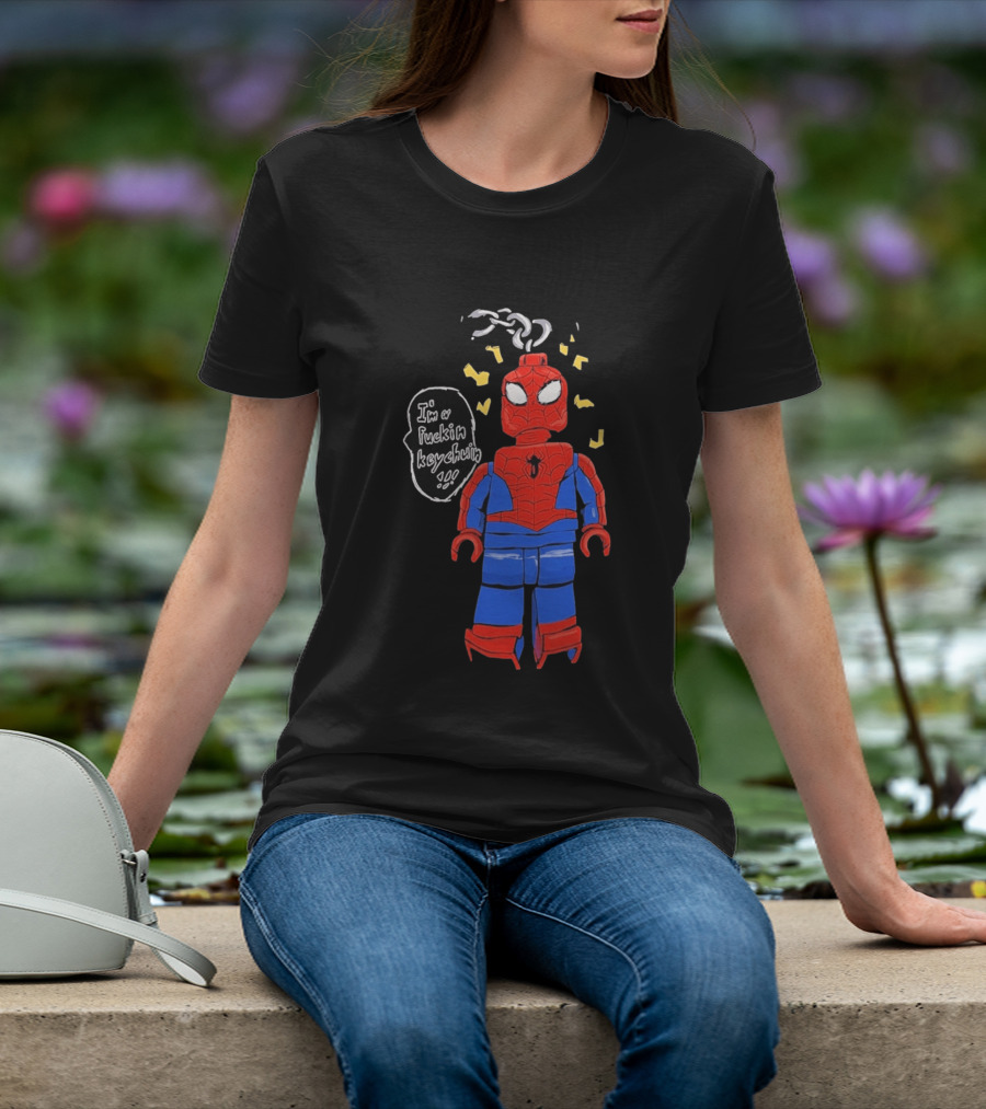 Lego Spider Man I'm A Keychain Funny Minifigure T-Shirt