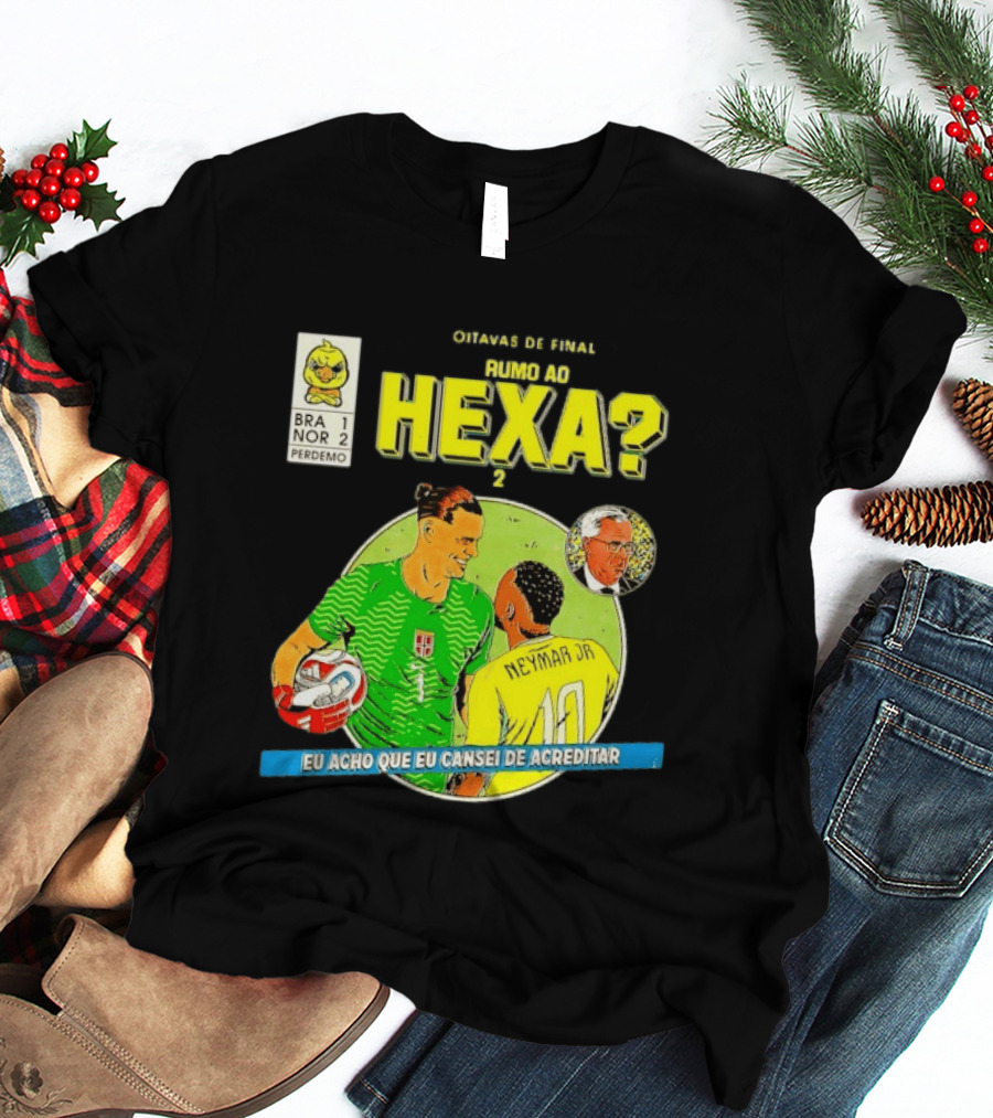Olimpíadas De 2030 Rumo Ao Hexa Neymar Jr Erling Haaland Brasil Noruega T-Shirt