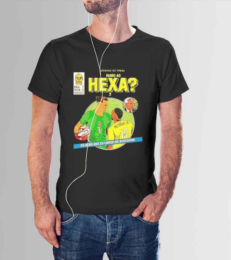 Olimpíadas De 2030 Rumo Ao Hexa Neymar Jr Erling Haaland Brasil Noruega T-Shirt