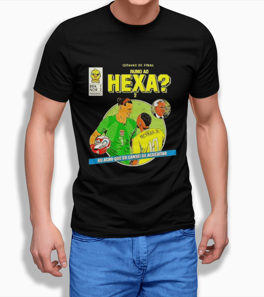 Olimpíadas De 2030 Rumo Ao Hexa Neymar Jr Erling Haaland Brasil Noruega T-Shirt