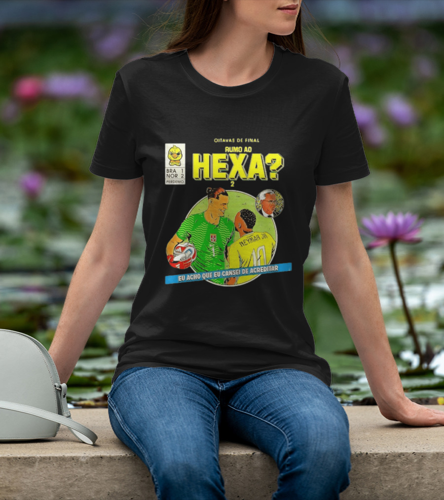 Olimpíadas De 2030 Rumo Ao Hexa Neymar Jr Erling Haaland Brasil Noruega T-Shirt