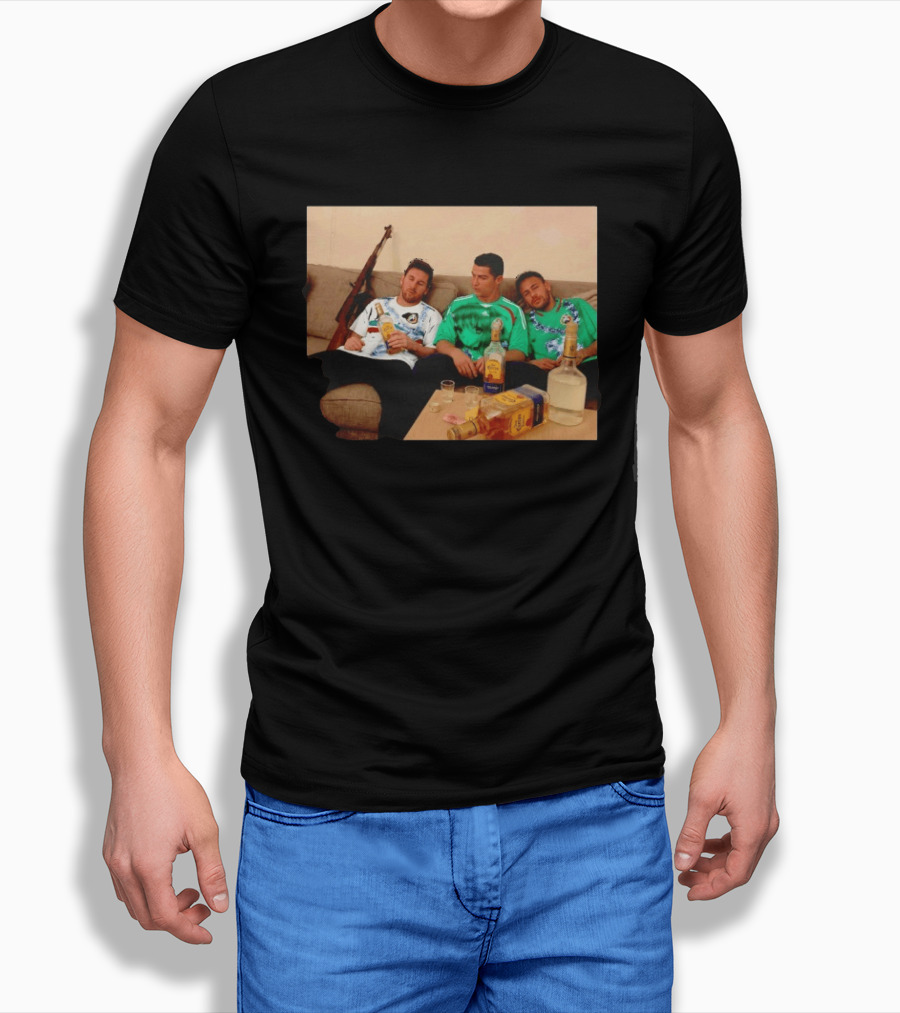 Lionel Messi Cristiano Ronaldo Neymar Mexico National Team Tequila Party T-Shirt