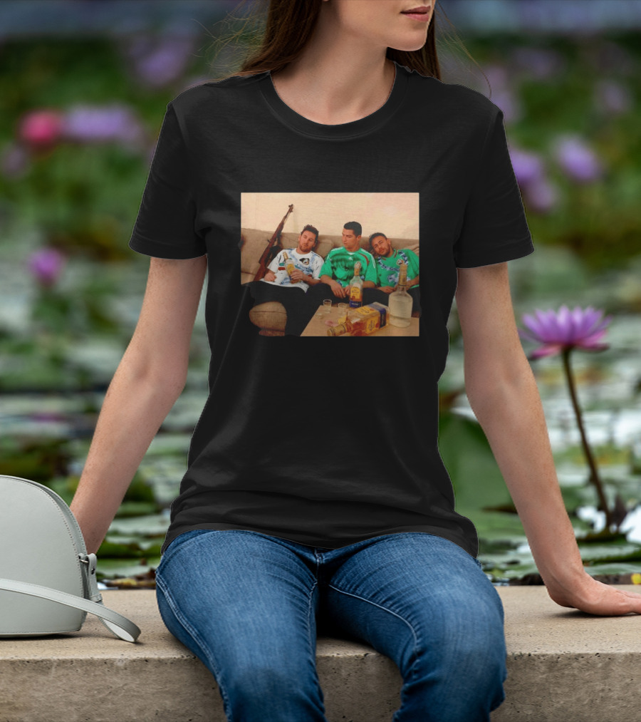 Lionel Messi Cristiano Ronaldo Neymar Mexico National Team Tequila Party T-Shirt