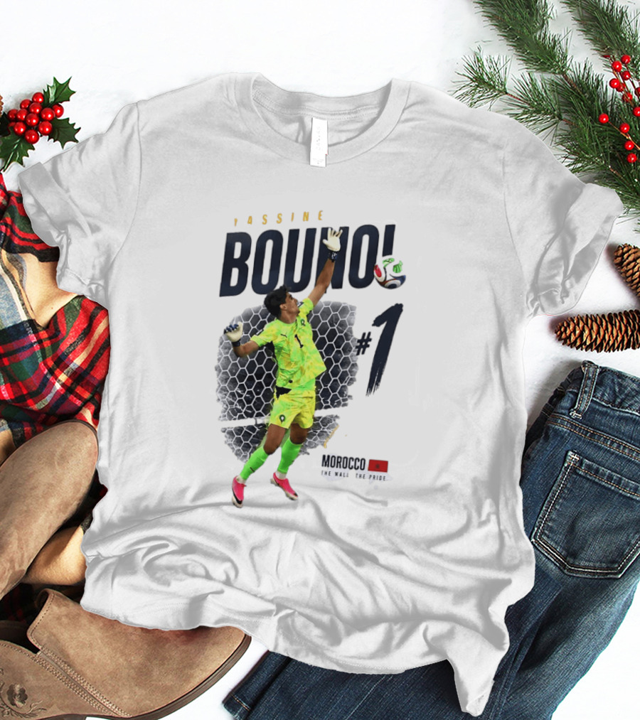 Yassine Bounou Morocco Goalkeeper The Wall The Pride Save Number 1 T-Shirt