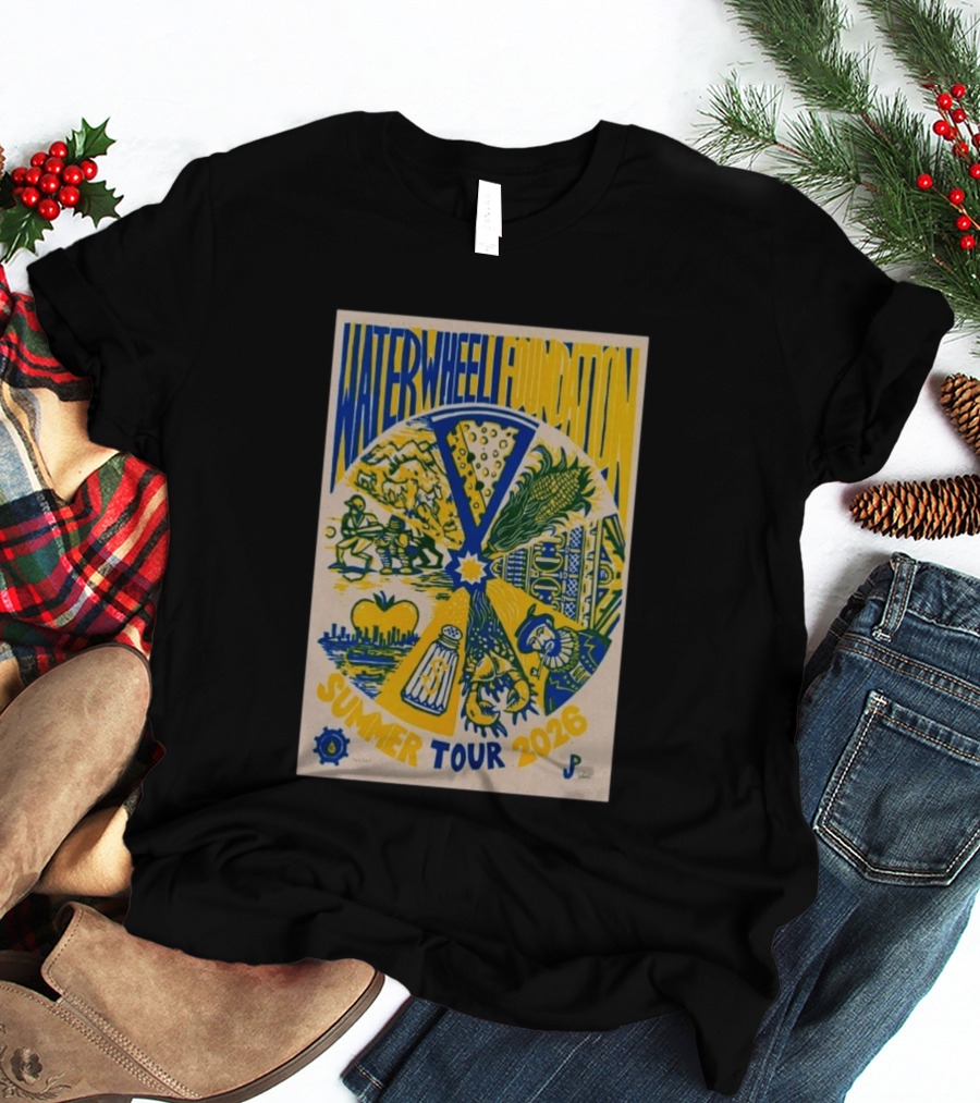 WaterWheel Foundation Summer Tour 2026 Salt Shaker Apple Corn T-Shirt