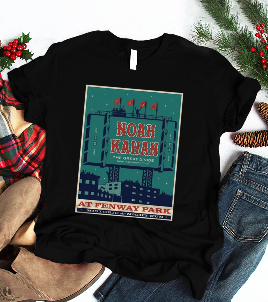 Noah Kahan The Great Divide Tour 2026 Fenway Park July 7 8 10 11 T-Shirt