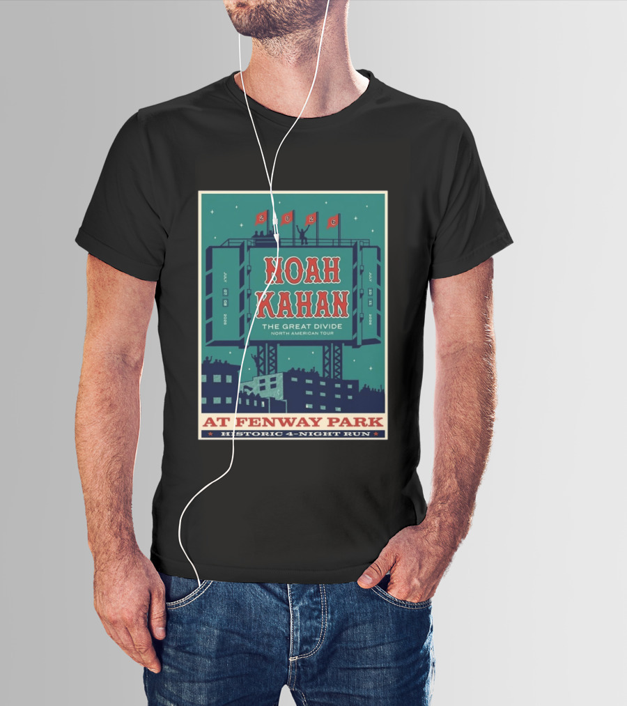 Noah Kahan The Great Divide Tour 2026 Fenway Park July 7 8 10 11 T-Shirt