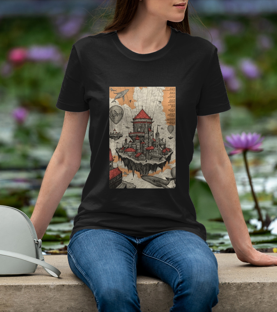 Opeth 2026 Summer Tour Exclusive Floating City With Whales And Balloons T-Shirt