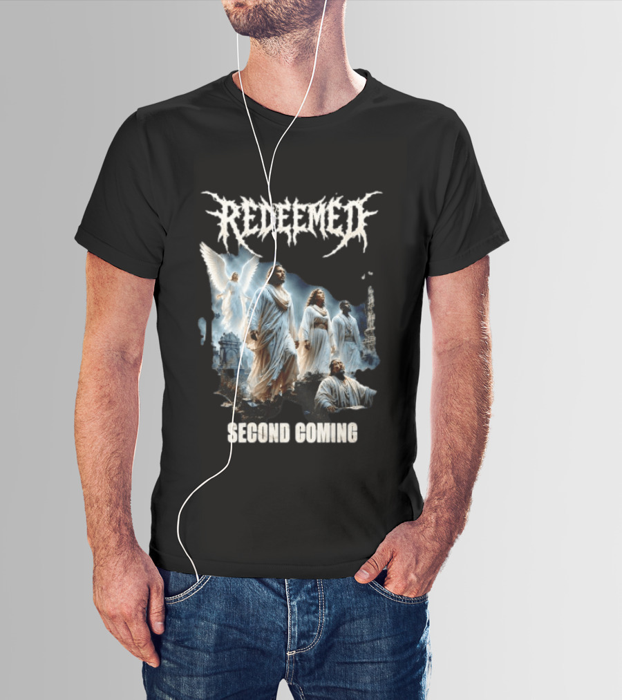Redeemed Second Coming Christian Metal Angels And Saints T-Shirt