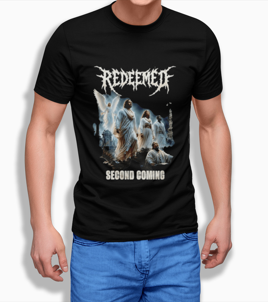 Redeemed Second Coming Christian Metal Angels And Saints T-Shirt
