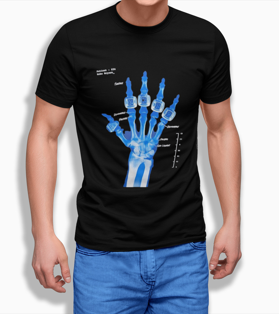Kobe Bryant Patient No 24 X Ray Rings Lakers T-Shirt