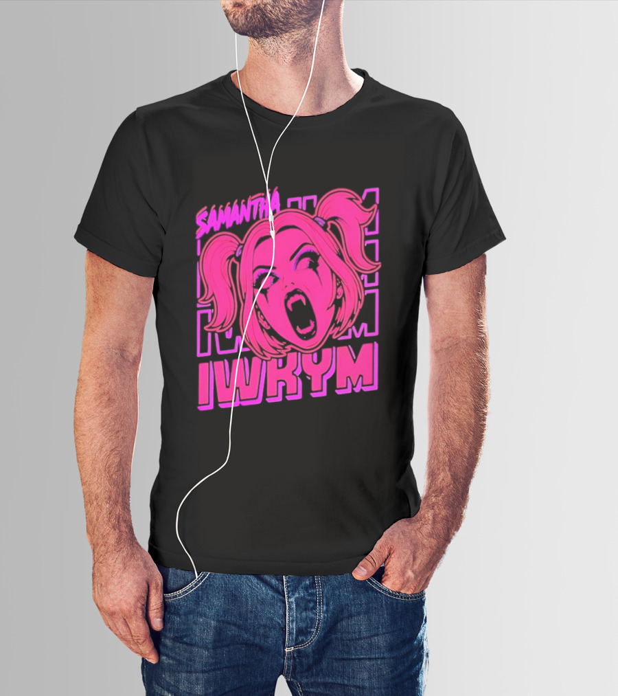 Samantha IWRYM Vampire Girl Goth Horror Pink T-Shirt