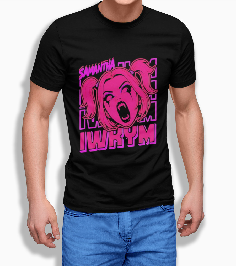 Samantha IWRYM Vampire Girl Goth Horror Pink T-Shirt
