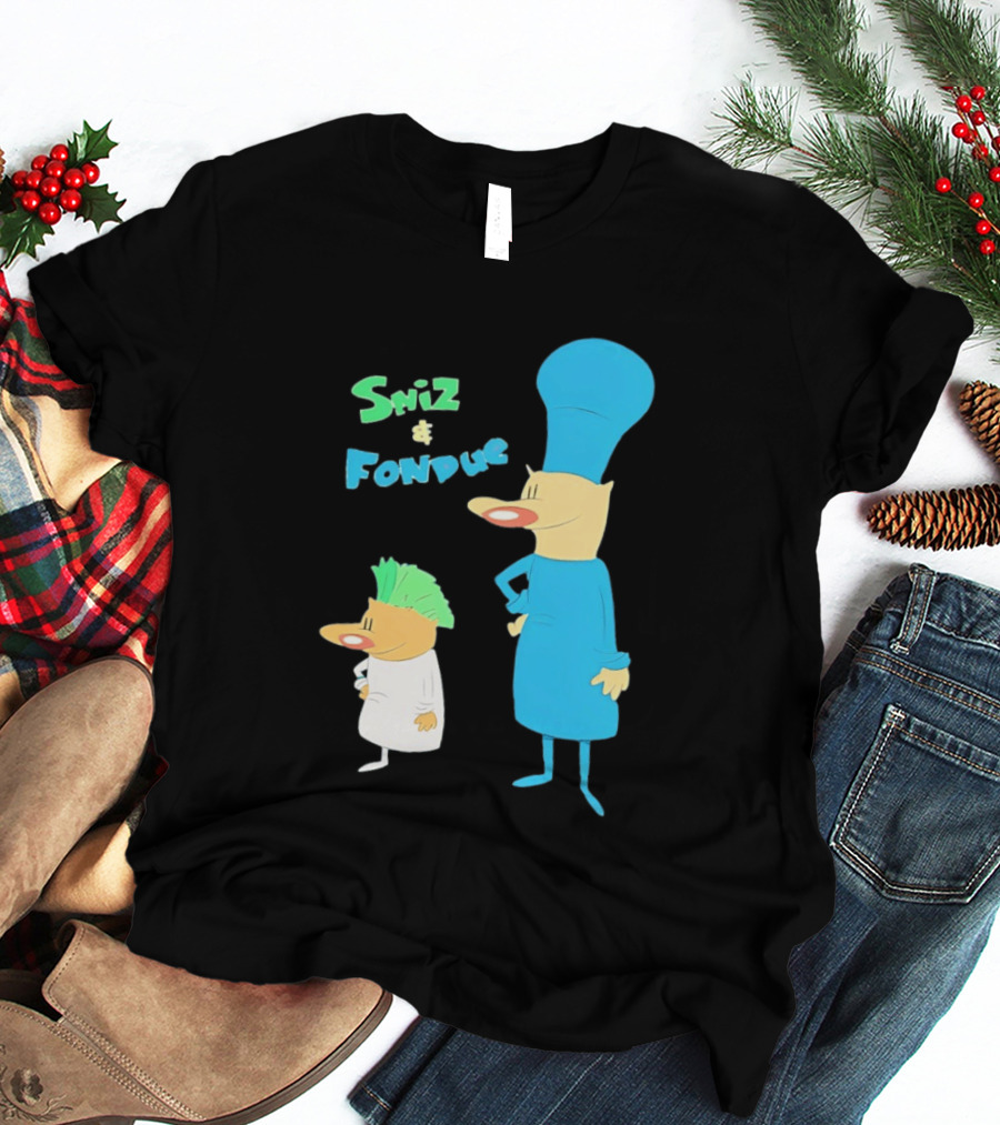 Sniz And Fondue Characters From Nickelodeon 90s Cartoon Series T-Shirt