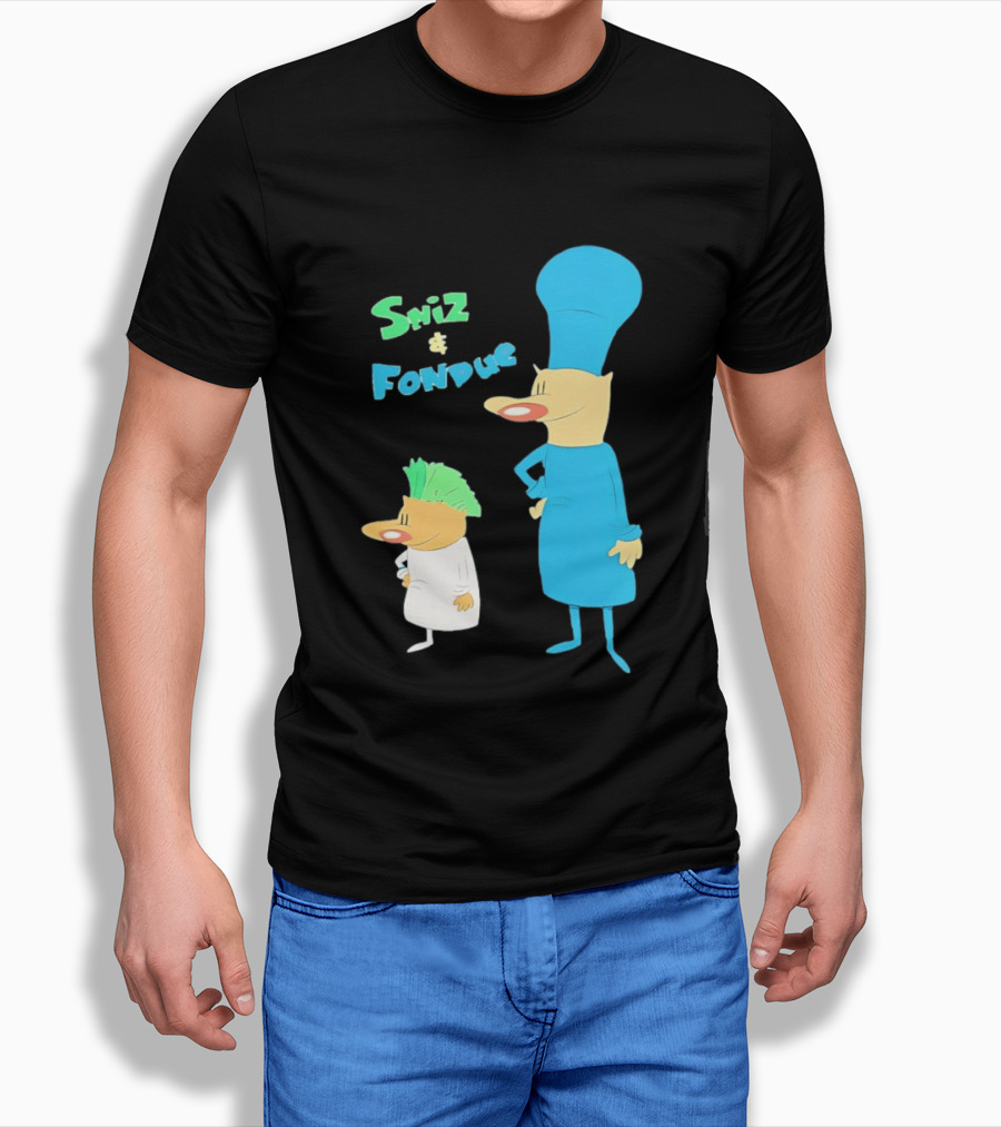 Sniz And Fondue Characters From Nickelodeon 90s Cartoon Series T-Shirt