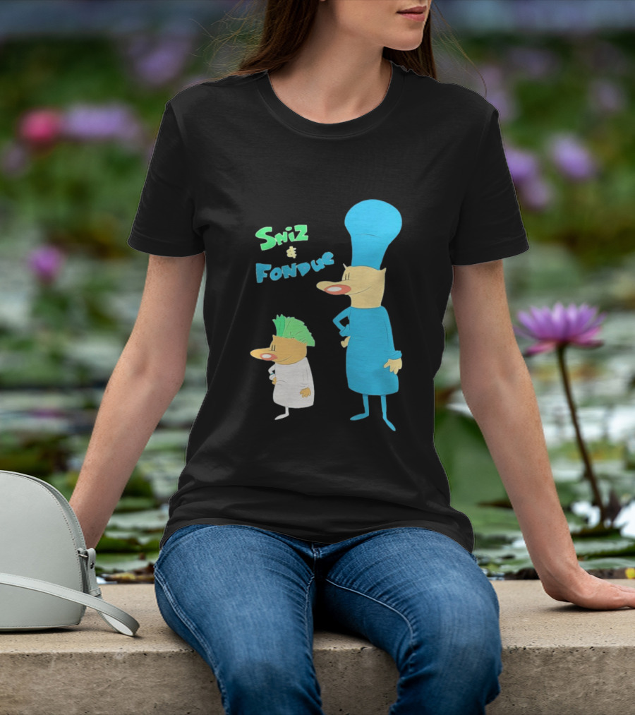 Sniz And Fondue Characters From Nickelodeon 90s Cartoon Series T-Shirt
