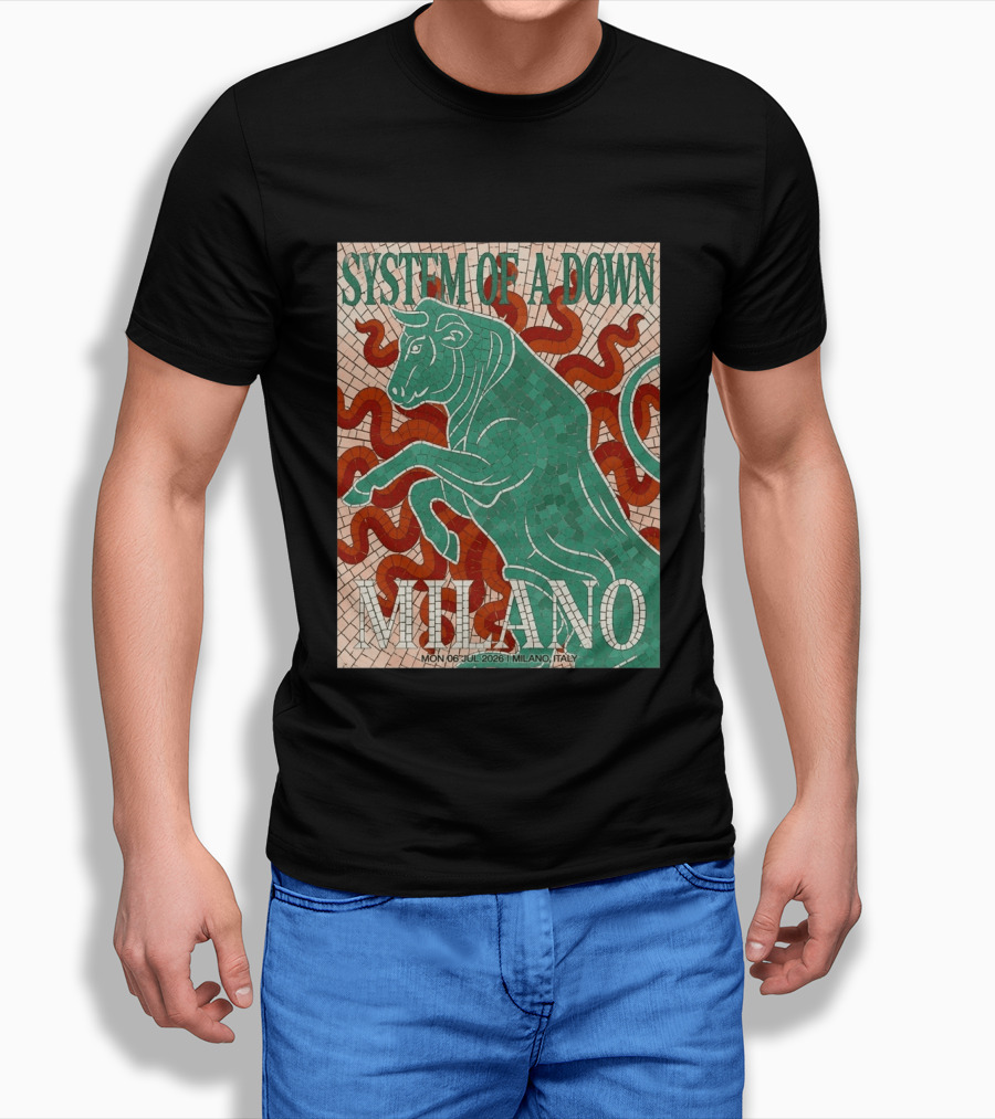 System Of A Down Milano Italy 6 July 2026 Exclusive Pop Up Shop T-Shirt