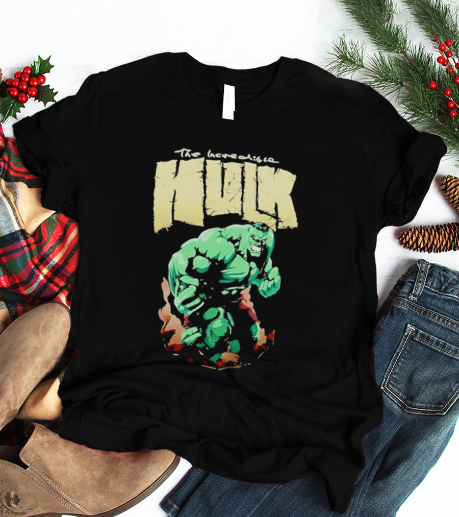 The Incredible Hulk Marvel Comic Retro Watercolor T-Shirt