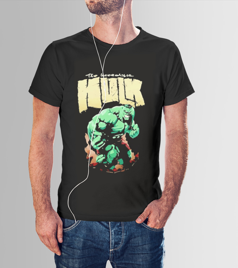 The Incredible Hulk Marvel Comic Retro Watercolor T-Shirt