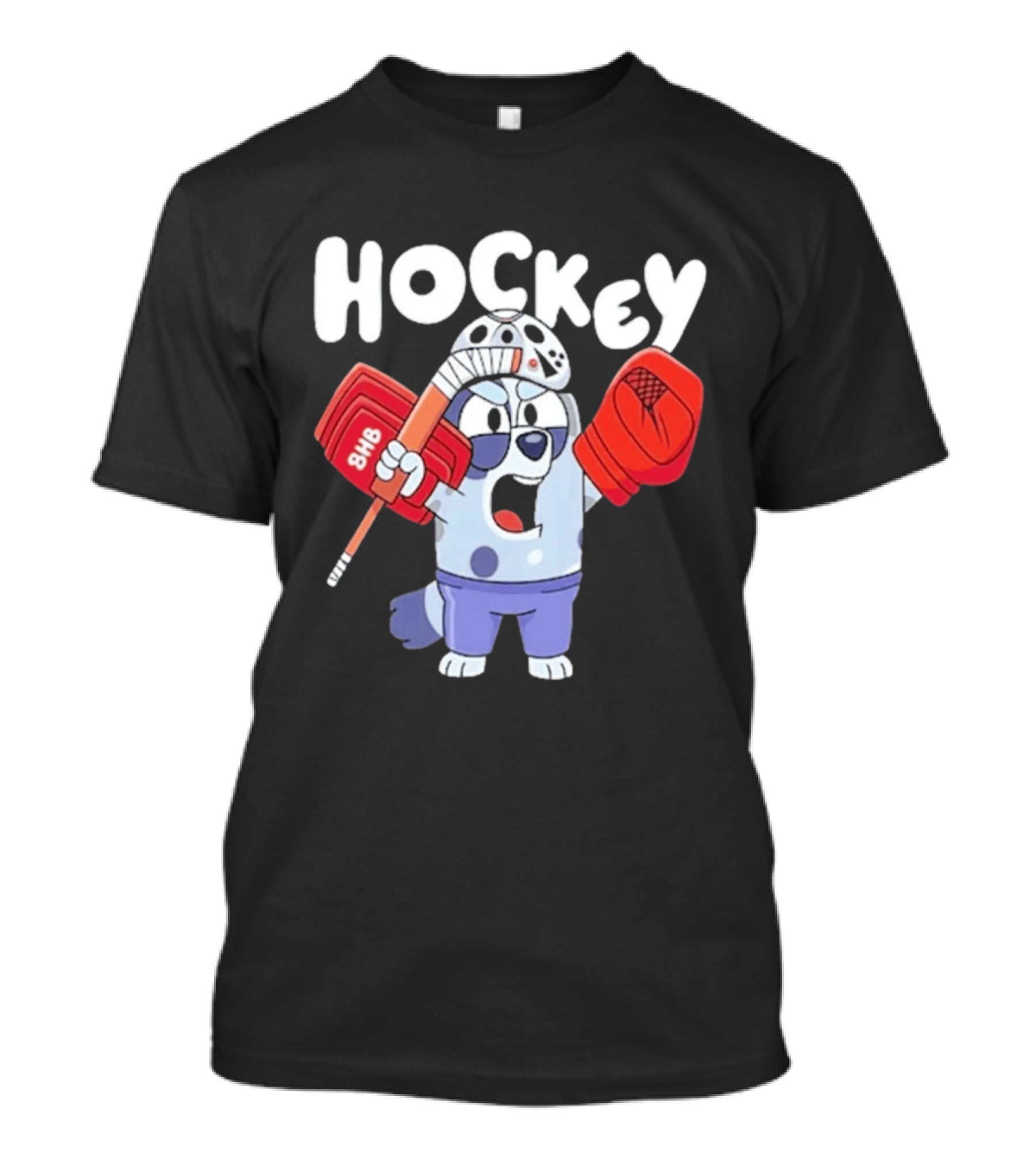 Bluey Hockey Bhb Goalie Cartoon T-Shirt