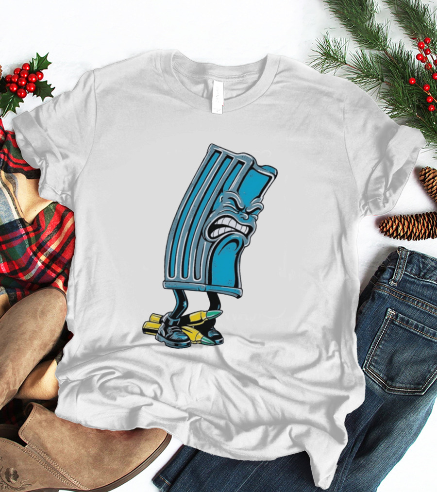 Angry Rifle Magazine With Walking Bullets T-Shirt