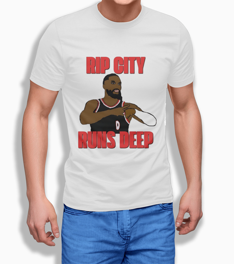 Rip City Runs Deep Damian Lillard Portland Trail Blazers T-Shirt