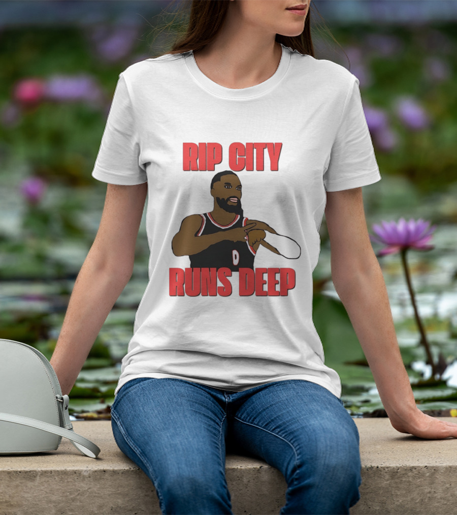 Rip City Runs Deep Damian Lillard Portland Trail Blazers T-Shirt