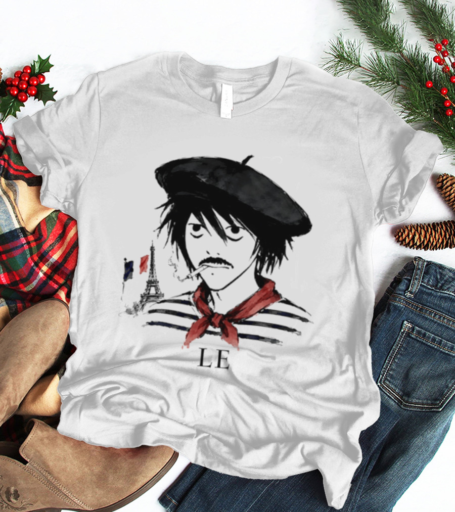 LE D. Note L Death Note Eiffel Tower France T-Shirt