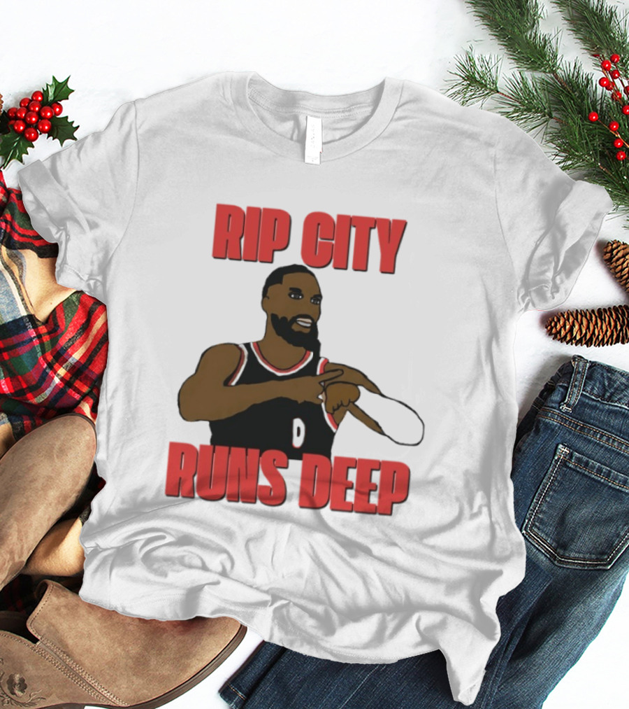 RIP City Runs Deep Basketball Tribute Player 0 T-Shirt