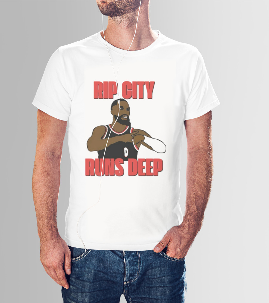 RIP City Runs Deep Basketball Tribute Player 0 T-Shirt