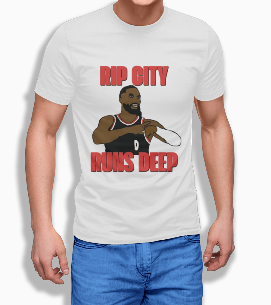 RIP City Runs Deep Basketball Tribute Player 0 T-Shirt