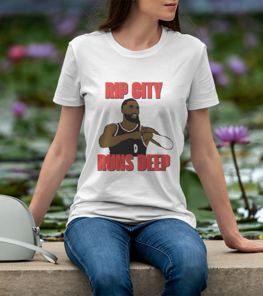RIP City Runs Deep Basketball Tribute Player 0 T-Shirt