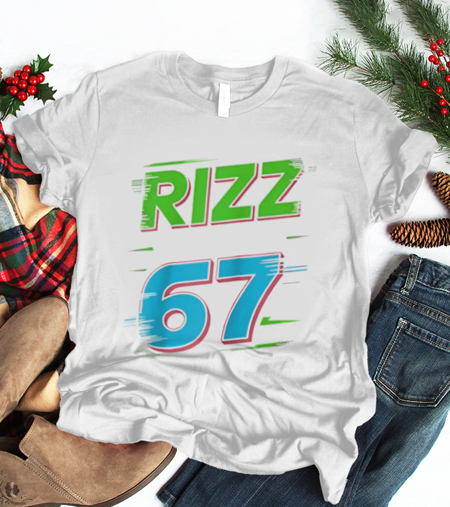 Rizz 67 Colorful Brushstroke T-Shirt