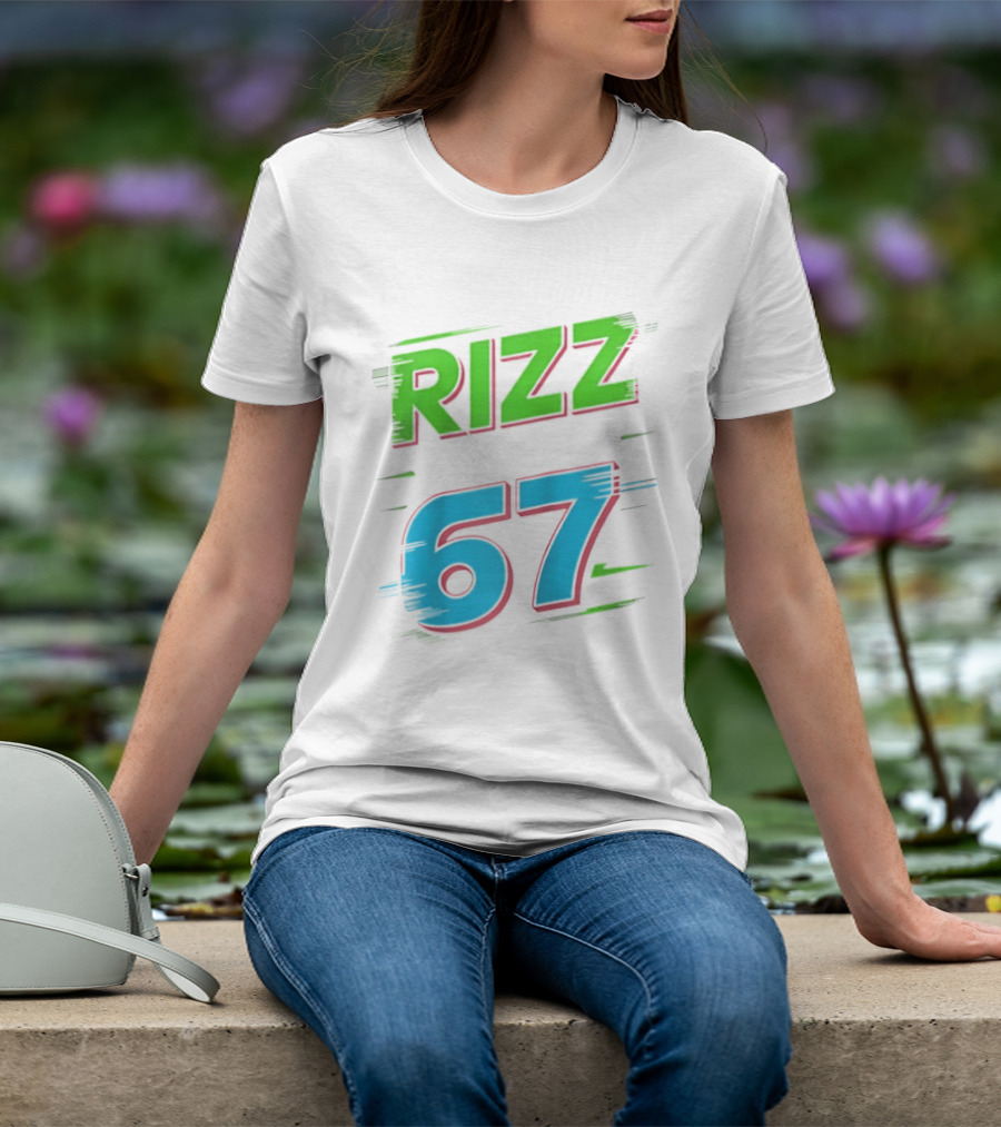 Rizz 67 Colorful Brushstroke T-Shirt