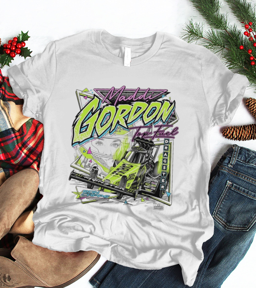Maddi Gordon Top Fuel Dragster Ron Capps Motorsports Neon T-Shirt